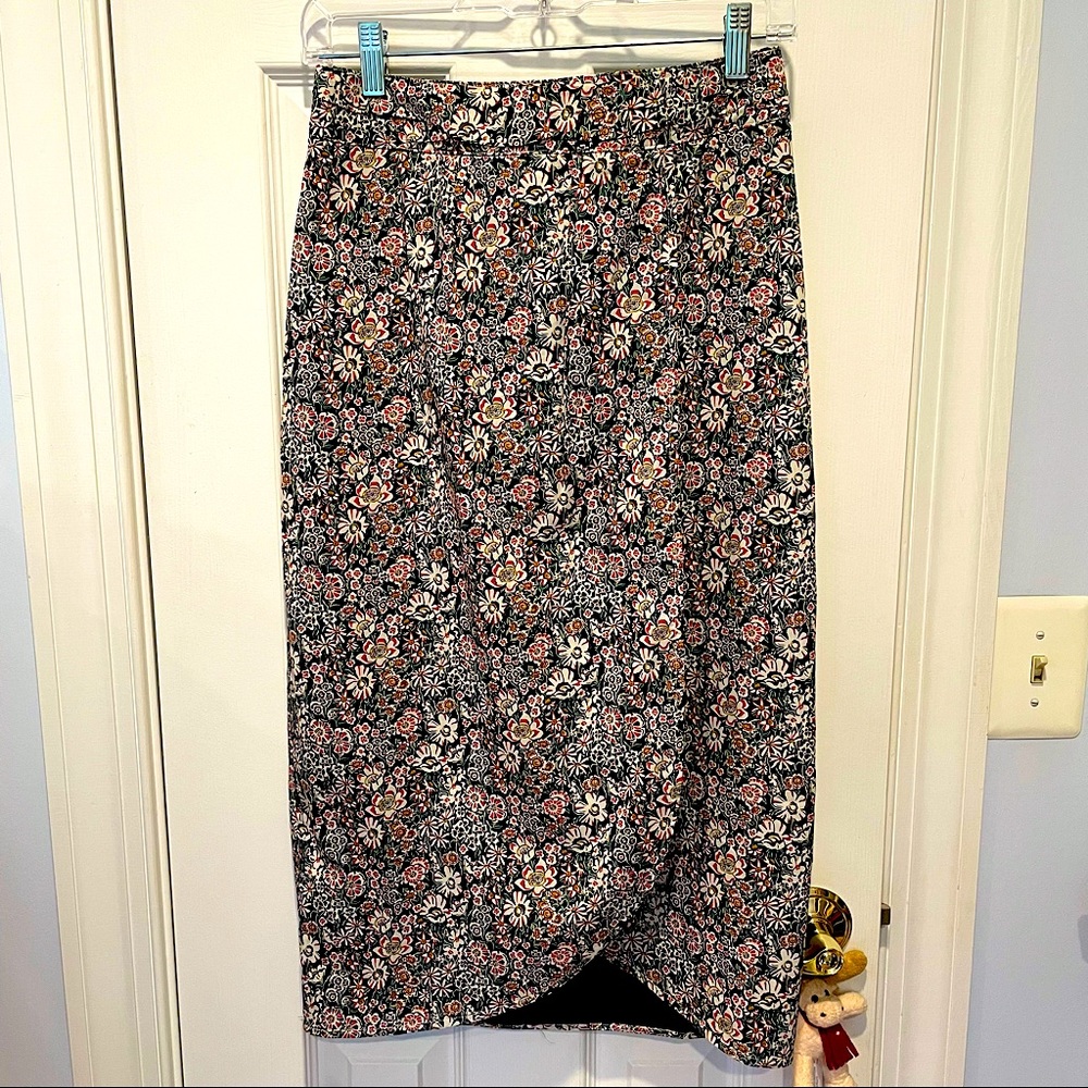 J.Crew Liberty Floral Tulip Skirt Sash Tie Back